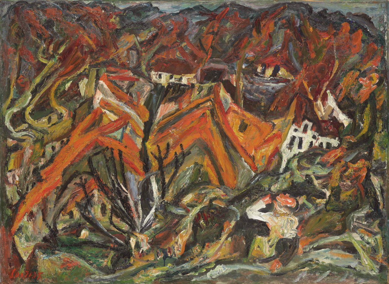 Kilátás a falura; A falu látképe, 1921-1922 alkotó: Chaim Soutine