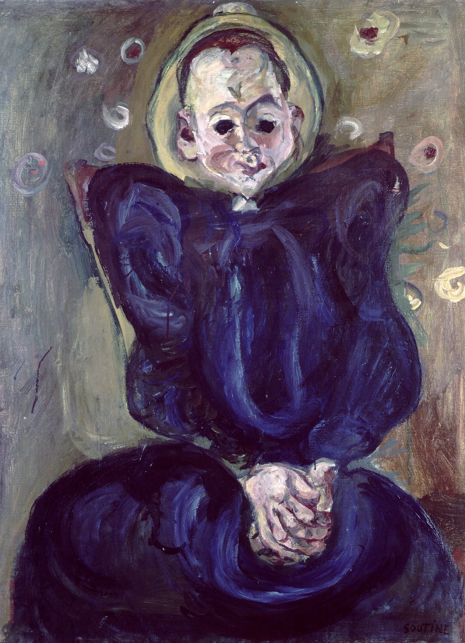 Nő kék ruhában (olaj, vászon) alkotó: Chaim Soutine