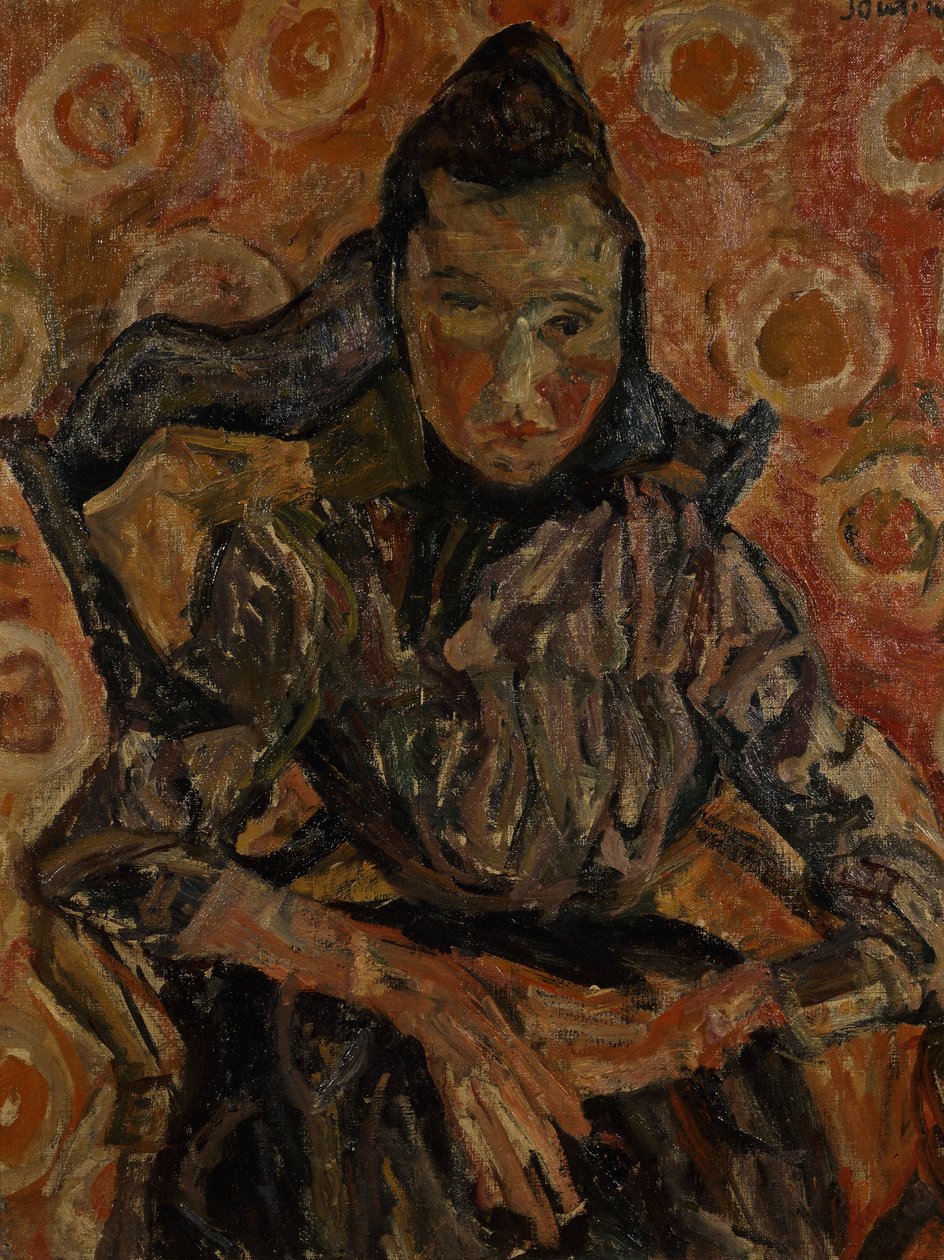 Nő ült egy széken; Fotelben ülő nő, 1917-1918 körül alkotó: Chaim Soutine
