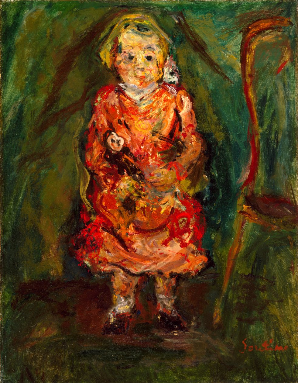 Fiatal lány babával, 1926-27 alkotó: Chaim Soutine