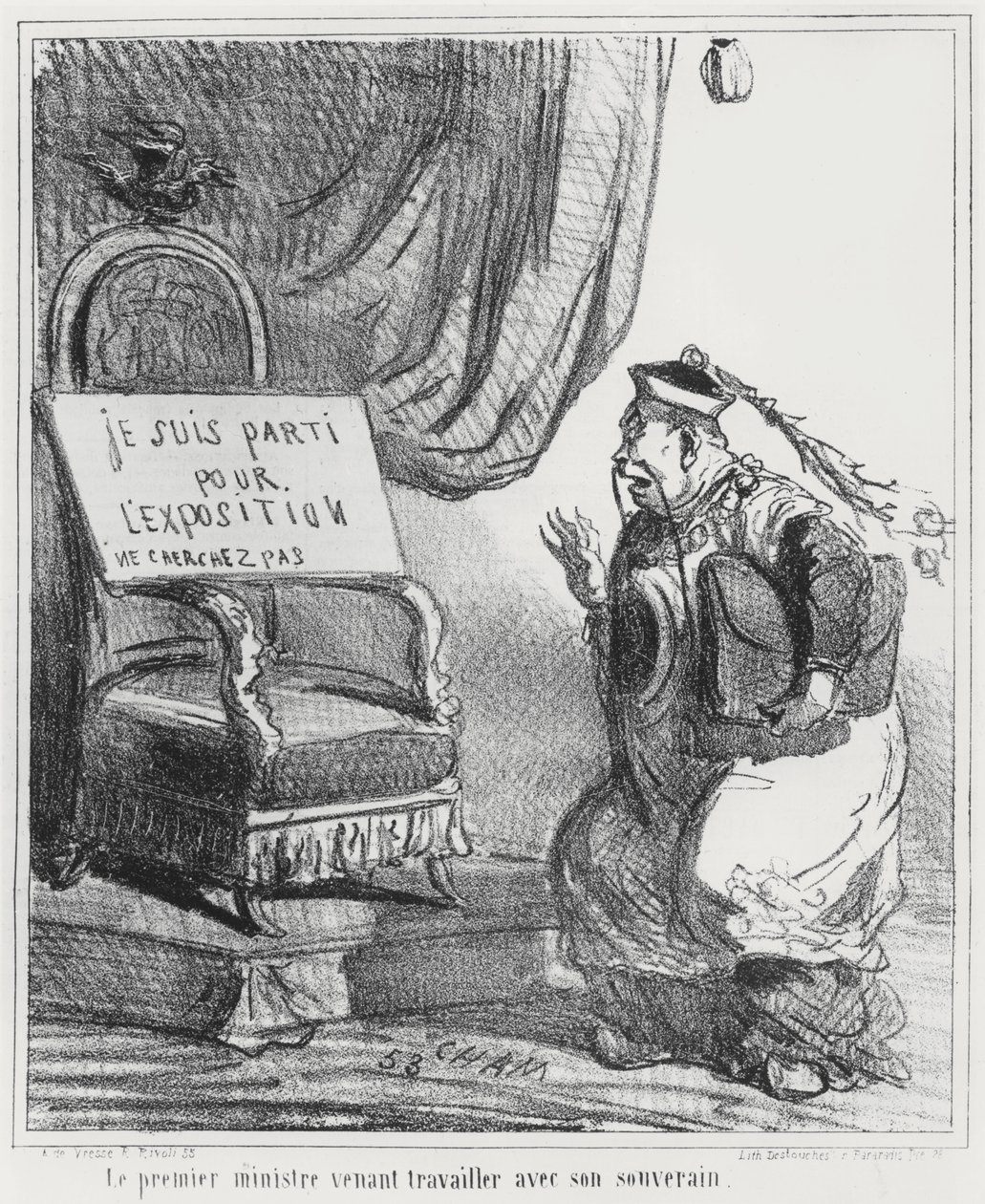 Az 1867-es Universelle Exposition karikatúrája a „Le Charivari”-ból, 1867. június 19. alkotó: Cham