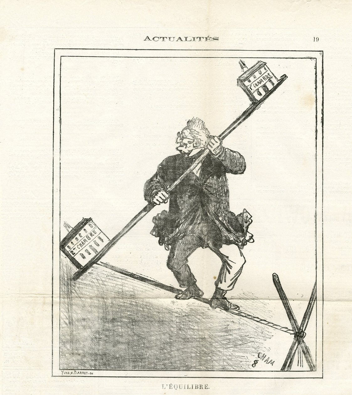 Illusztráció Chamről (1819-1879) Le Charivariban alkotó: Amédée de Noé