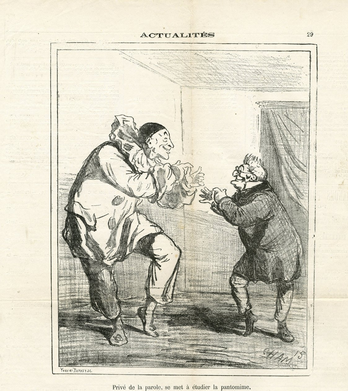 Illusztráció Chamről (1819-1879) Le Charivariban alkotó: Amédée de Noé