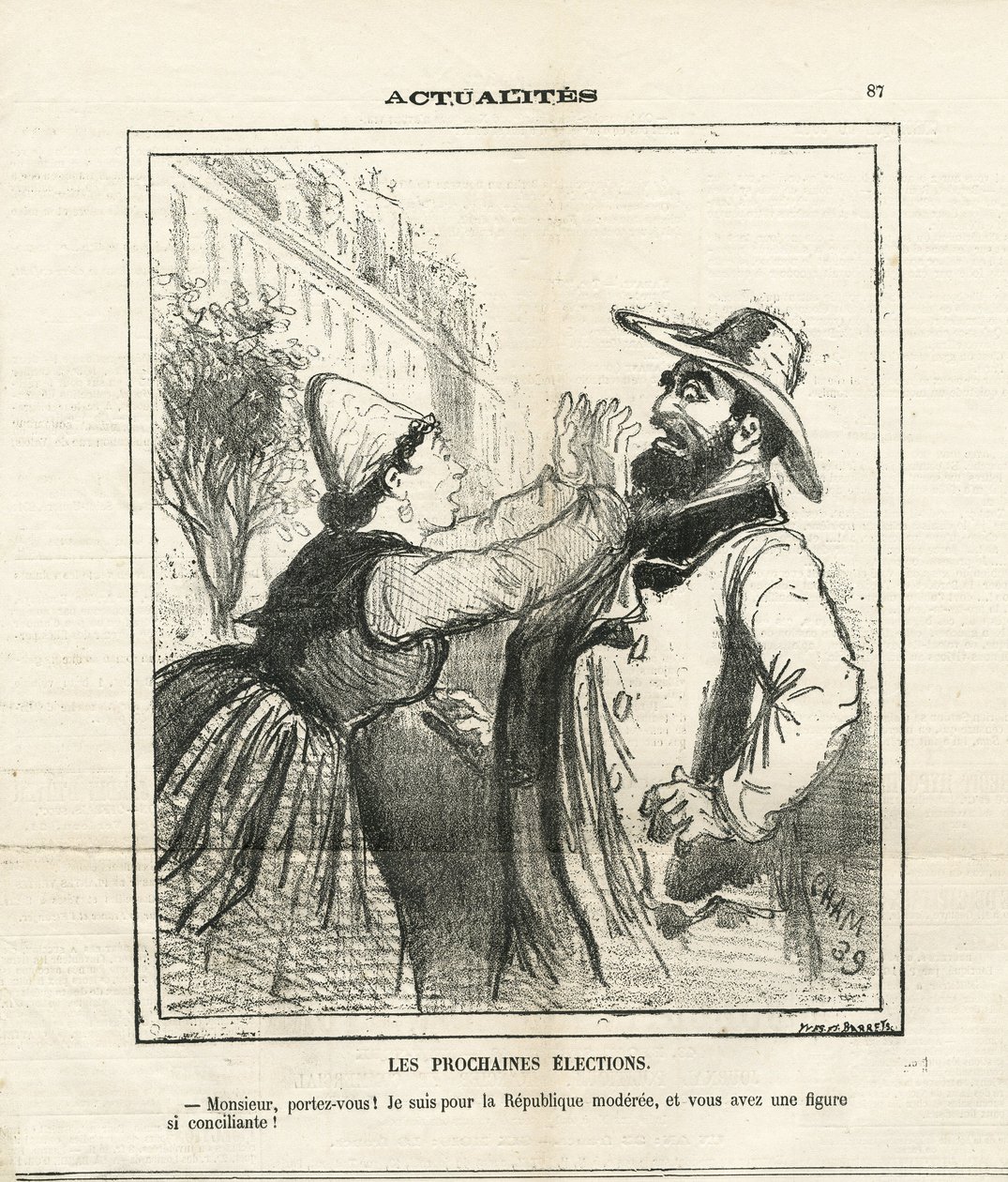 Illusztráció Chamről (1819-1879) Le Charivariban alkotó: Amédée de Noé