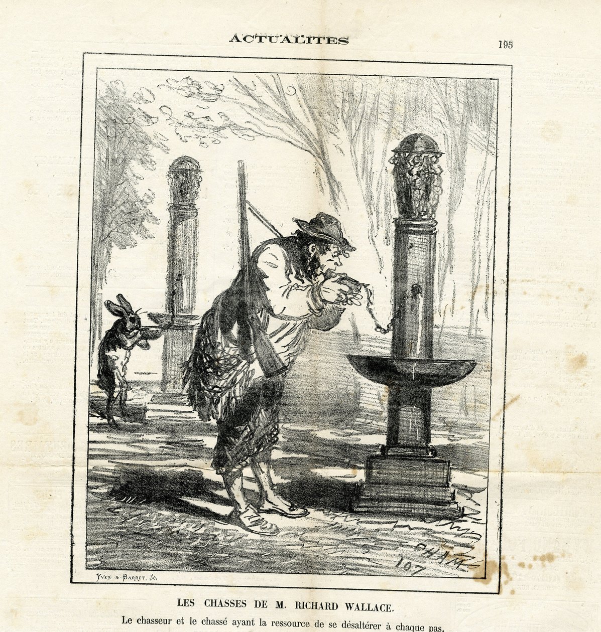 Illusztráció Chamről (1819-1879) Le Charivariban alkotó: Amédée de Noé