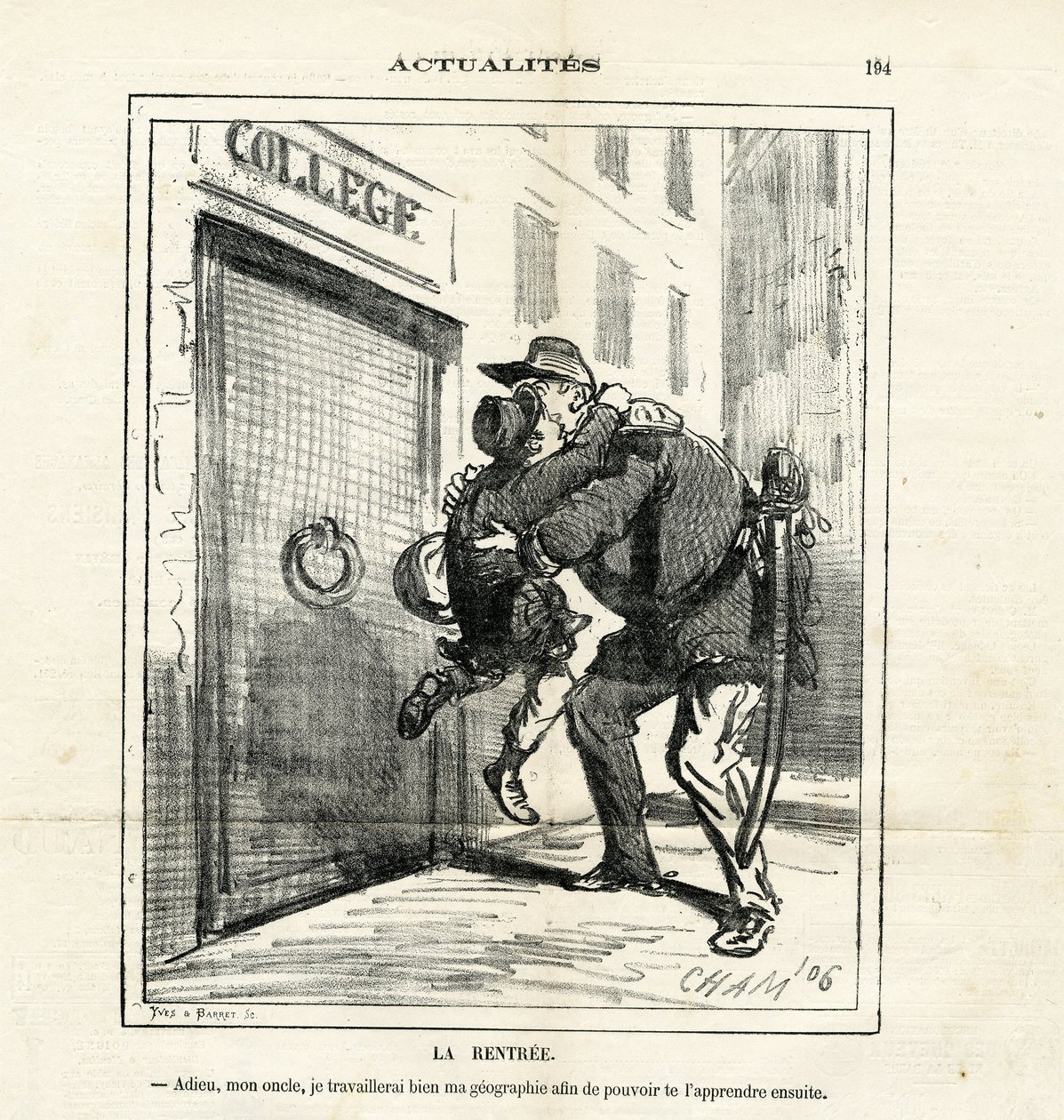 Illusztráció Chamről (1819-1879) Le Charivariban alkotó: Amédée de Noé