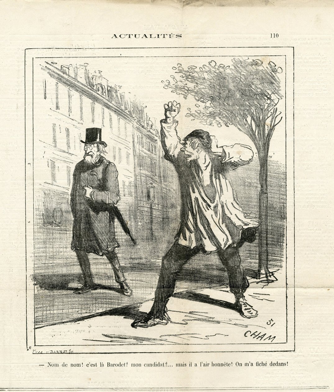 Illusztráció Chamről (1819-1879) Le Charivariban alkotó: Amédée de Noé