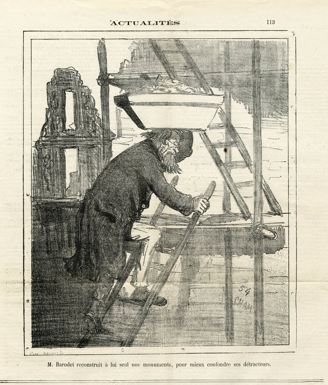 Illusztráció Chamről (1819-1879) Le Charivariban alkotó: Amédée de Noé