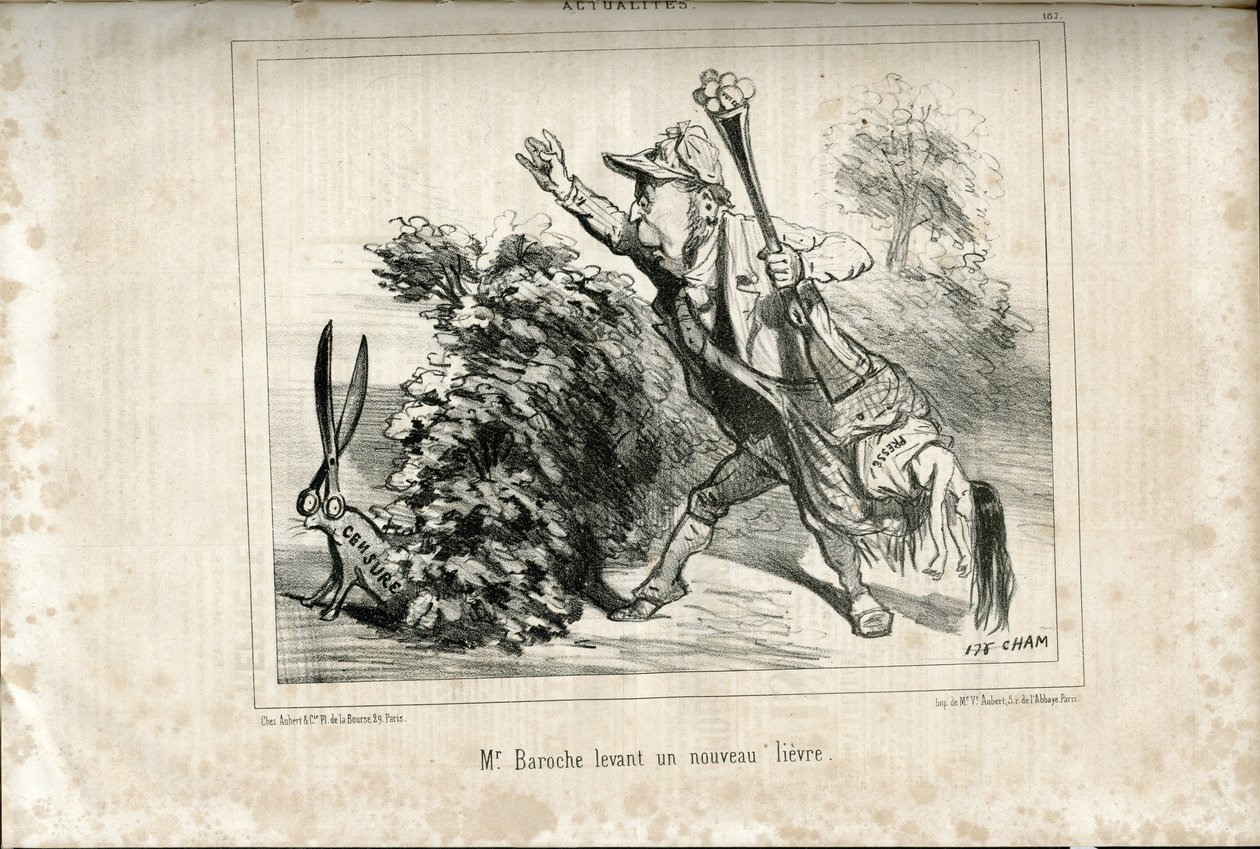 Illusztráció Chamről (1819-1879) Le Charivariban alkotó: Amédée de Noé