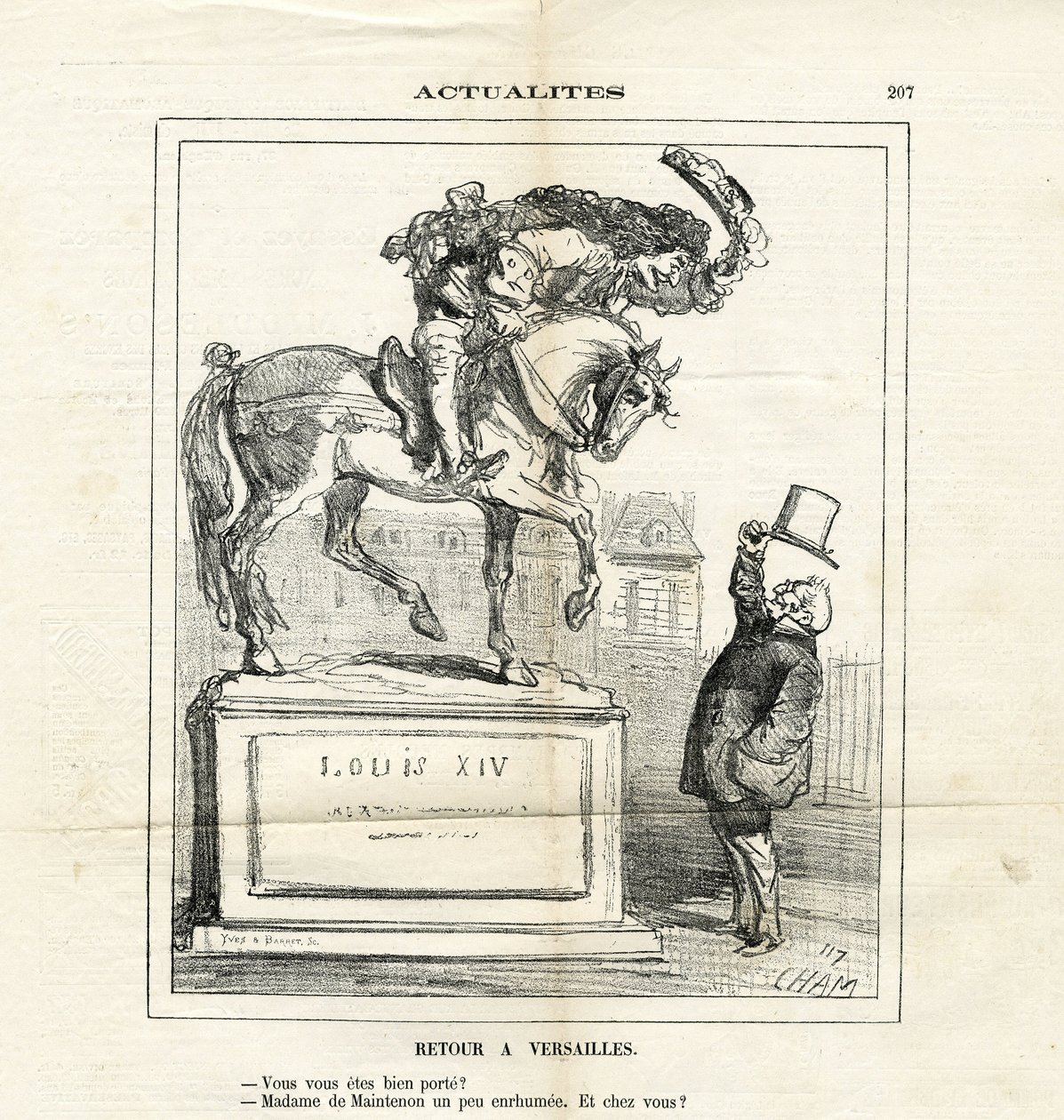 Illusztráció Chamről (1819-1879) Le Charivariban alkotó: Amédée de Noé