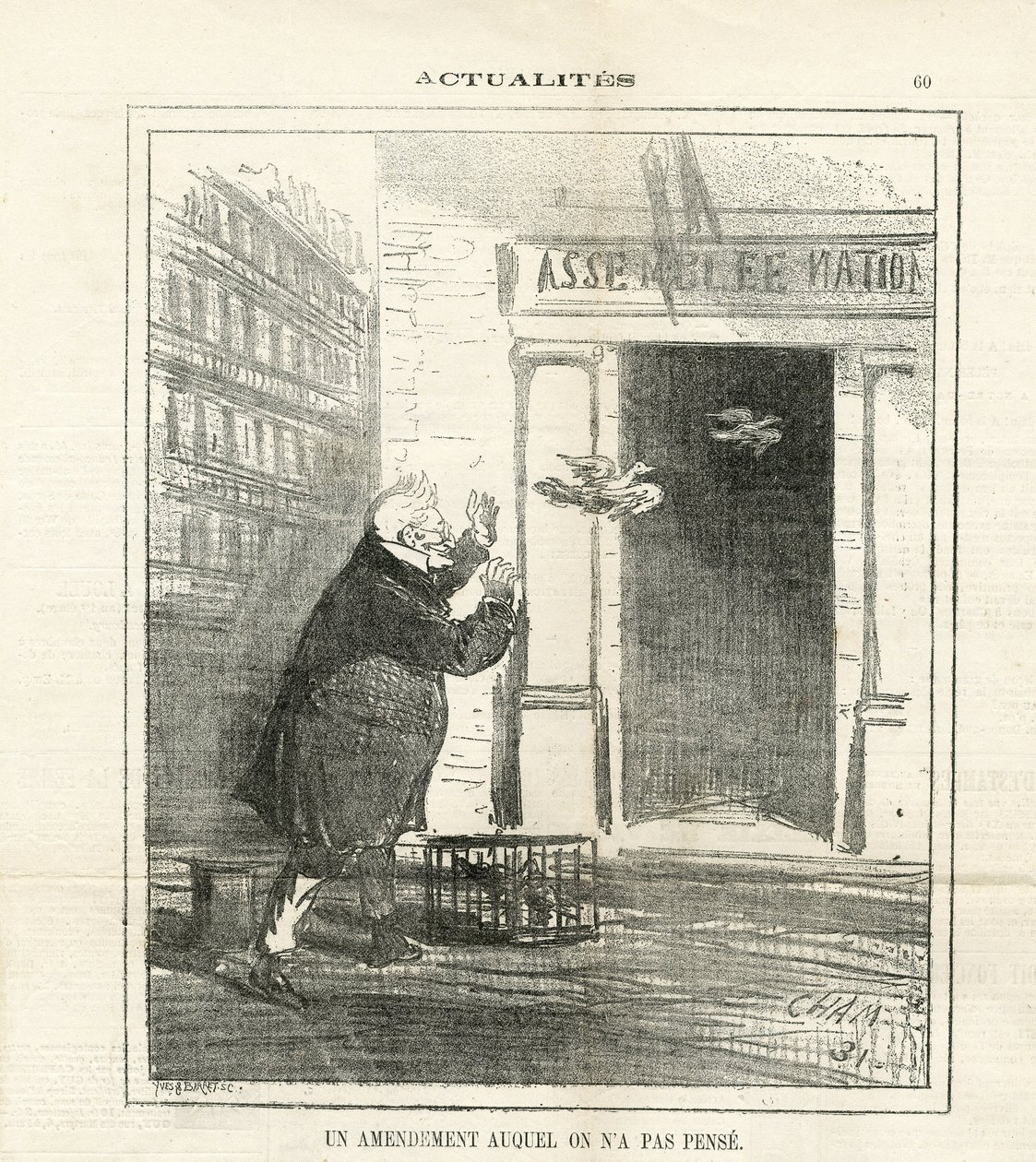 Illusztráció Chamről (1819-1879) Le Charivariban alkotó: Amédée de Noé