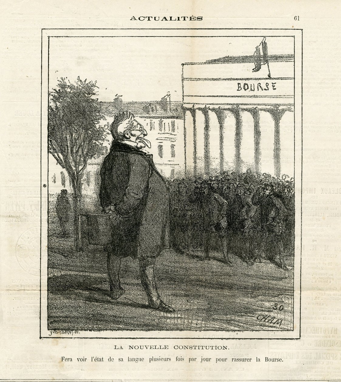 Illusztráció Chamről (1819-1879) Le Charivariban alkotó: Amédée de Noé
