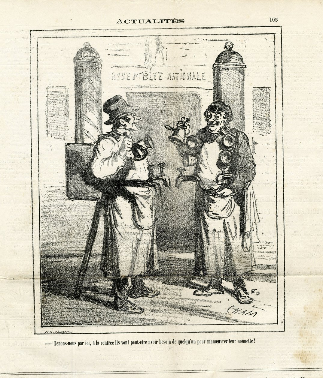 Illusztráció Chamről (1819-1879) Le Charivariban alkotó: Amédée de Noé