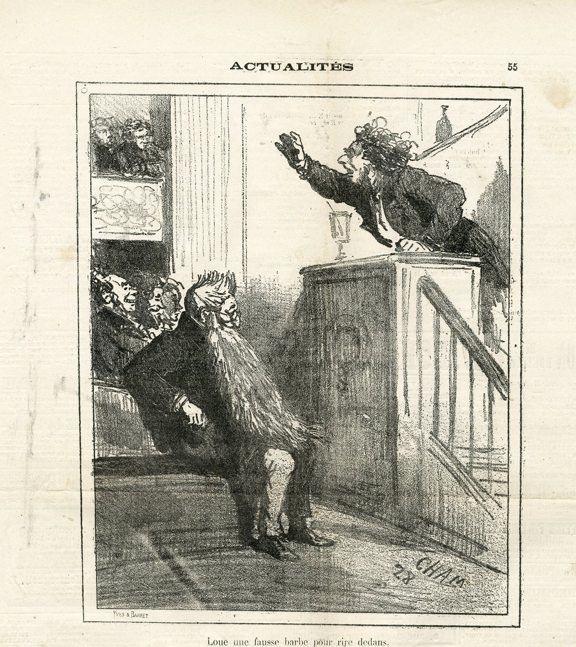 Illusztráció Chamről (1819-1879) Le Charivariban alkotó: Amédée de Noé