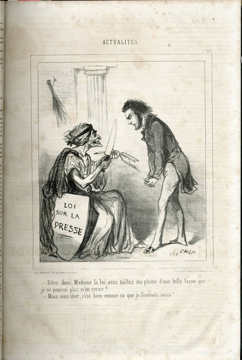 Illusztráció Chamről (1819-1879) Le Charivariban alkotó: Amédée de Noé