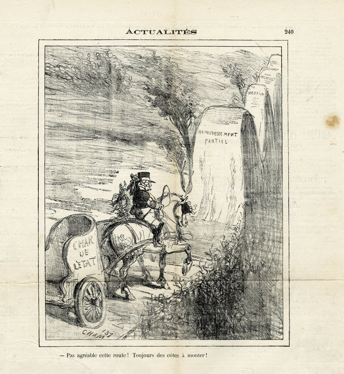 Illusztráció Chamről (1819-1879) Le Charivariban alkotó: Amédée de Noé