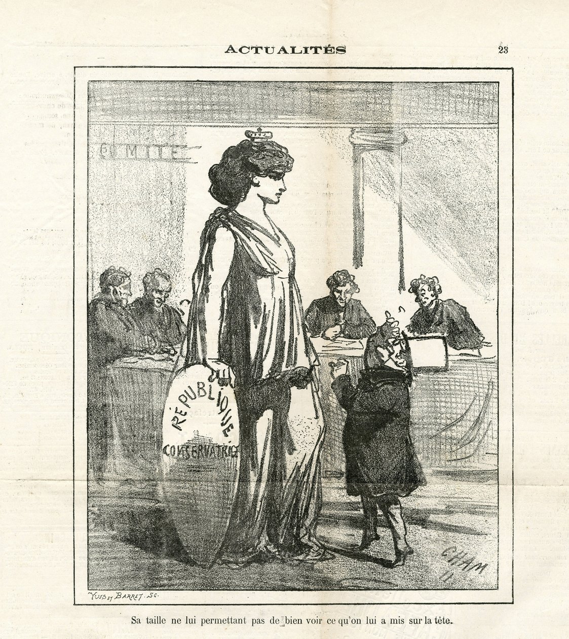 Illusztráció Chamről (1819-1879) Le Charivariban alkotó: Amédée de Noé