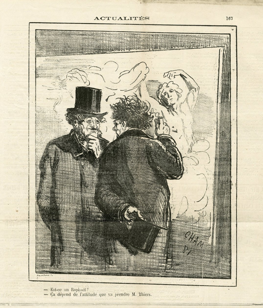 Illusztráció Chamről (1819-1879) Le Charivariban alkotó: Amédée de Noé