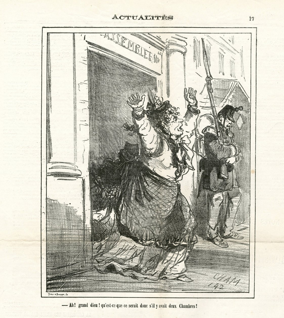 Cham (1819-1879) illusztrációja a Charivariban alkotó: Amédée de Noé