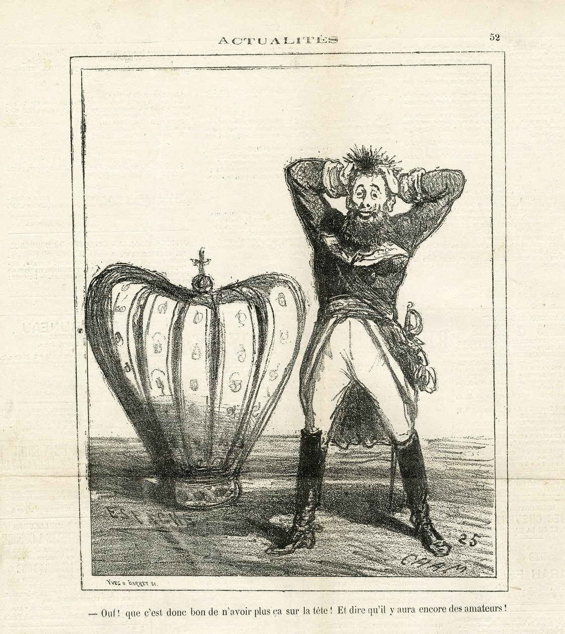 Cham (1819-1879) illusztrációja a Charivariban alkotó: Amédée de Noé