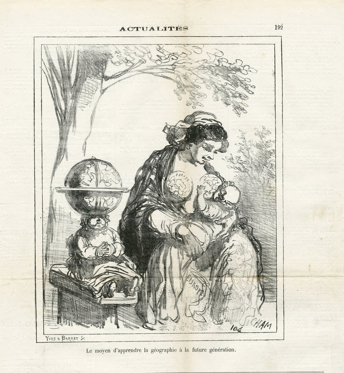 Cham (1819-1879) illusztrációja a Charivariban alkotó: Amédée de Noé