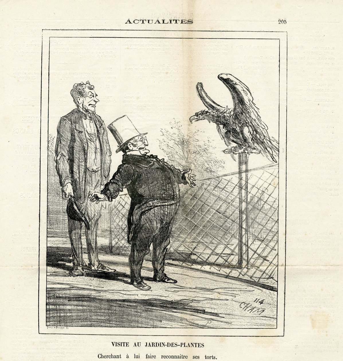 Cham (1819-1879) illusztrációja a Charivariban alkotó: Amédée de Noé