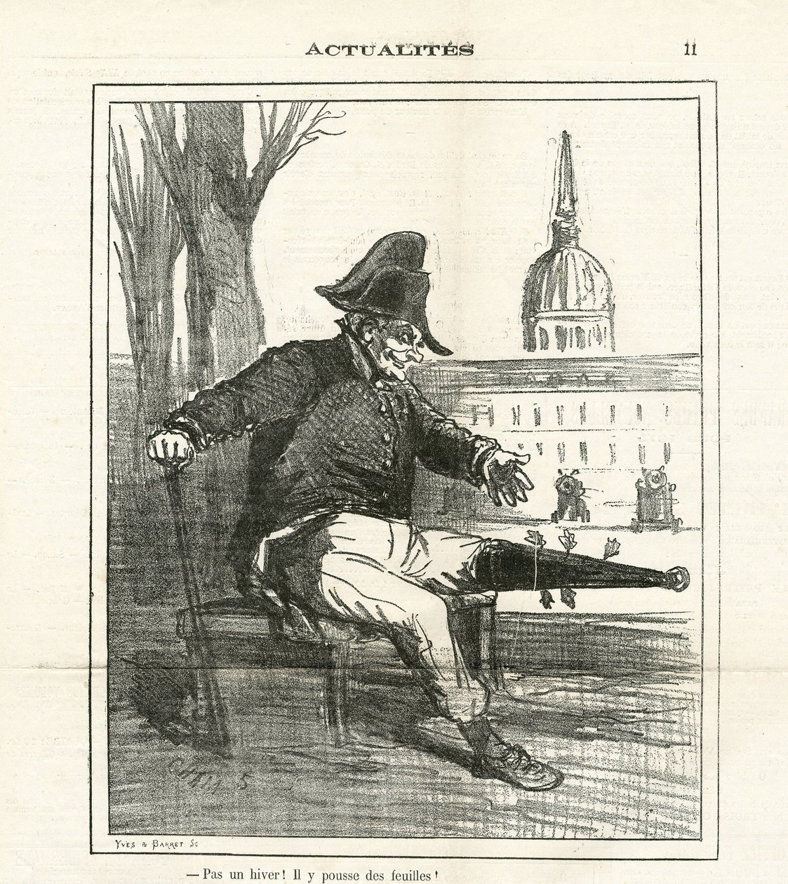 Cham (1819-1879) illusztrációja a Charivariban alkotó: Amédée de Noé