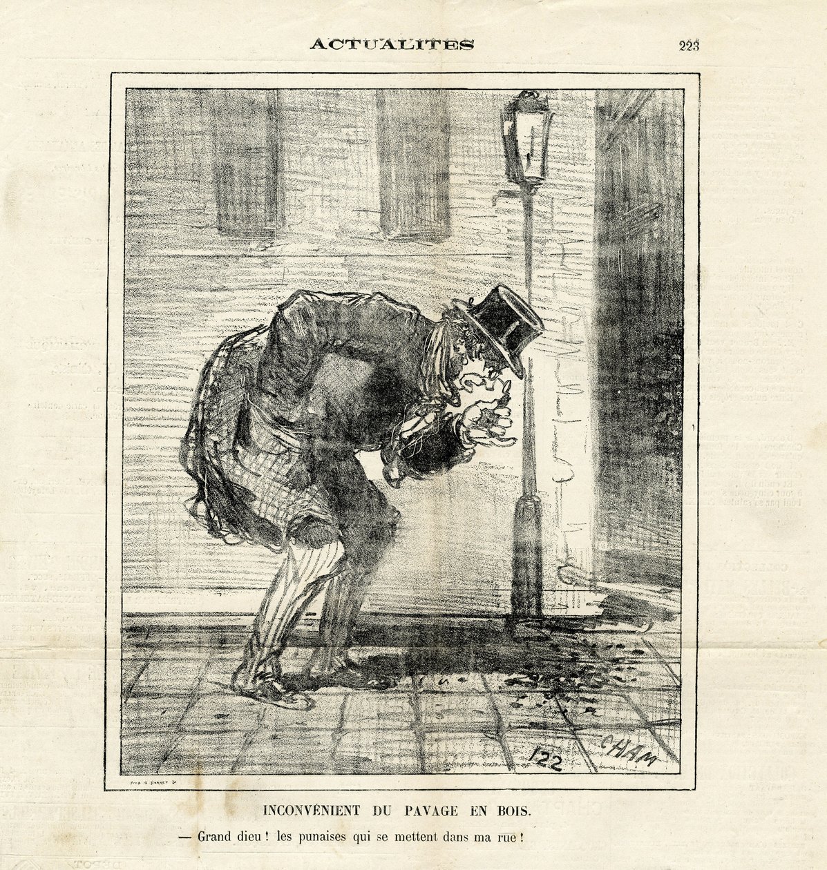 Cham (1819-1879) illusztrációja a Charivariban alkotó: Amédée de Noé