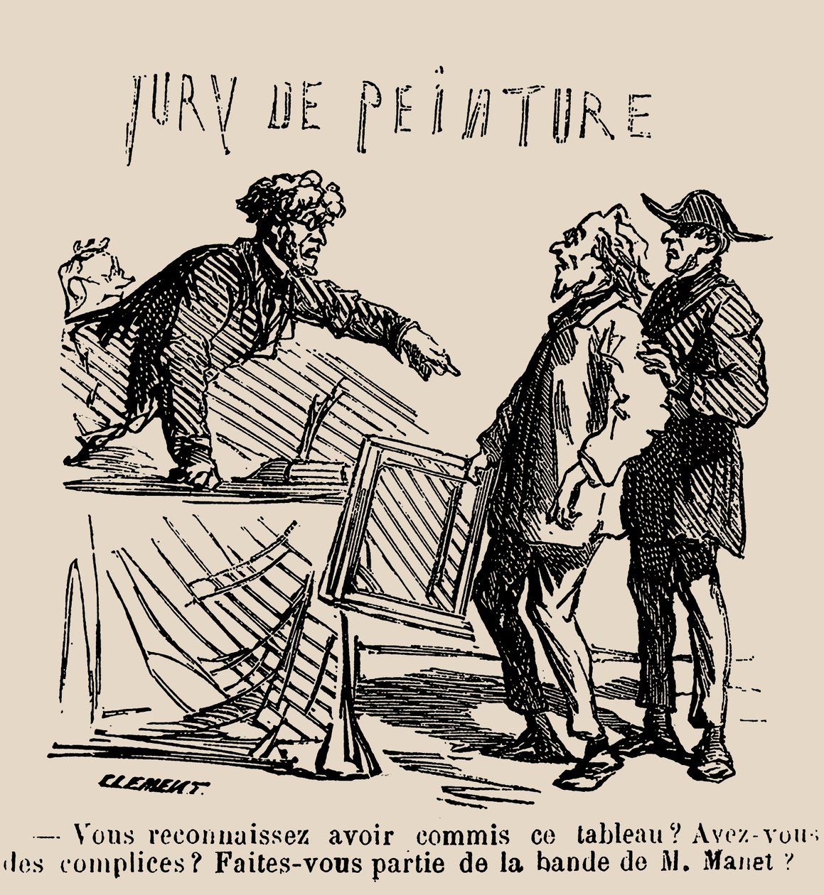 Bevallja-e, hogy készítette ezt a festményt Van-e bűntársa? Ön..., 1868. alkotó: Cham