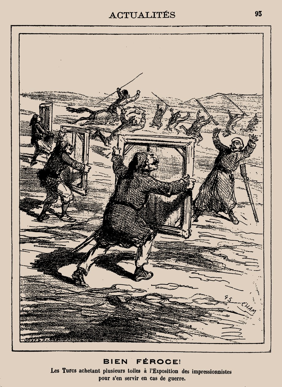Kegyetlen! A törökök több alkotást vásárolnak az impresszionista kiállításon..., 1877. alkotó: Cham