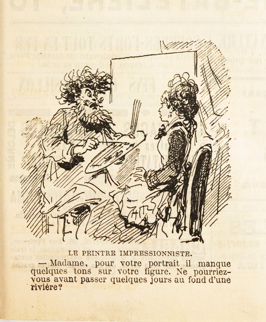 Hölgyem, a portréjához hiányzik néhány tónus az arcáról..., 1877. alkotó: Cham