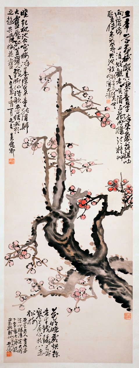 Vörös szilvavirágok, 1905 alkotó: Changshuo Wu