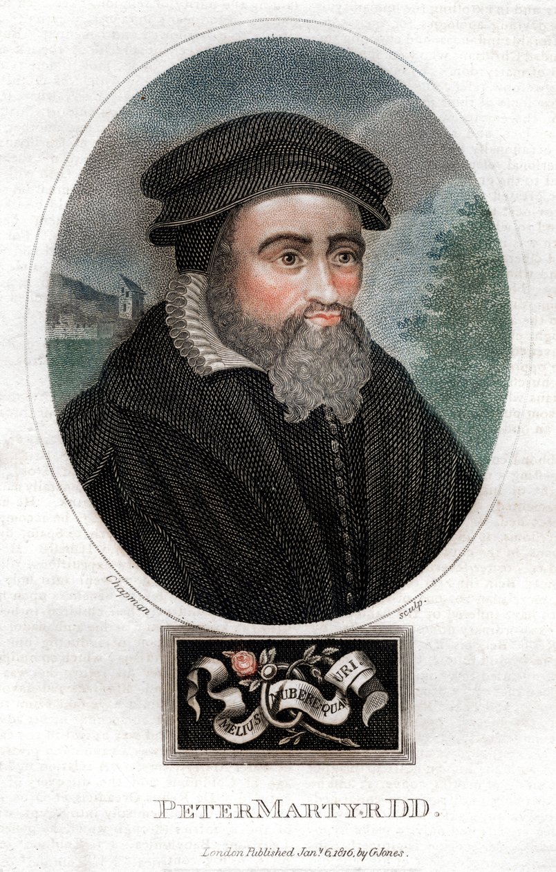 Pietro Martire Vermigli 1499-1562, olasz teológus, 1816. alkotó: Chapman and Co