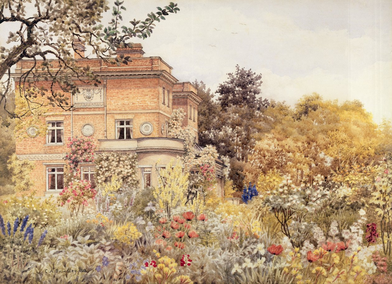Kiftsgate Court, Gloucestershire, 1906 (wc papíron) alkotó: Charles A. Brindley