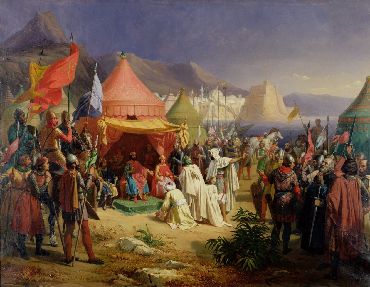 Tripoli elfoglalása, 1102. április, 1842 alkotó: Charles Alexandre Debacq