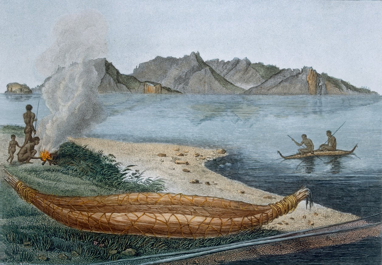 Van Dieman földje, más néven Tasmania, 1812 alkotó: Charles Alexandre Lesueur
