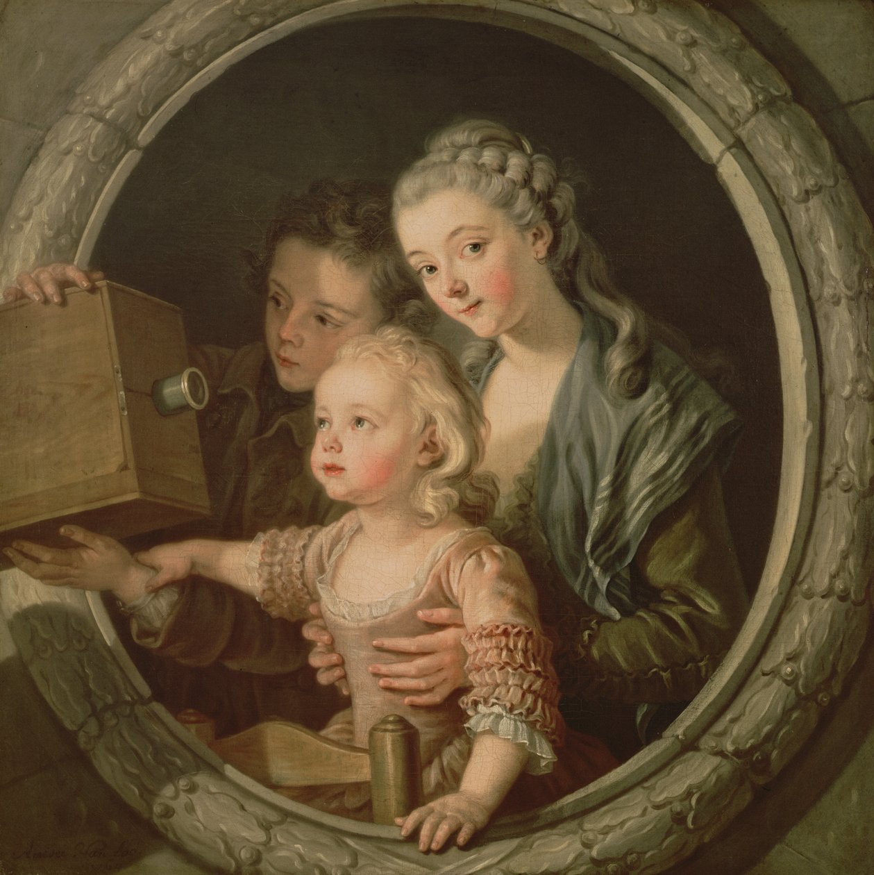 A Camera Obscura, 1764 alkotó: Charles Amedee Philippe van Loo