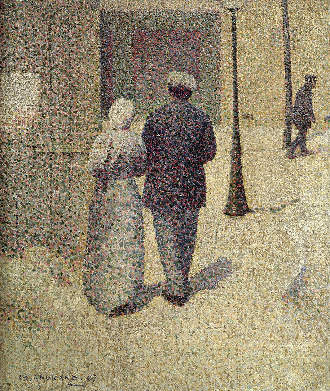 Egy pár az utcán, 1887 alkotó: Charles Angrand
