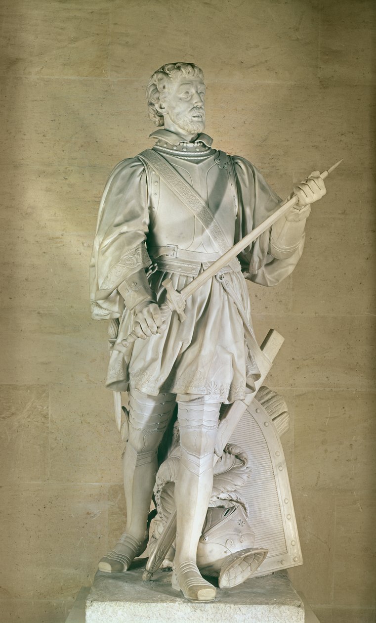 Pierre du Terrail (1476-1524) Chevalier de Bayard szobra, 1787 alkotó: Charles Antoine Bridan