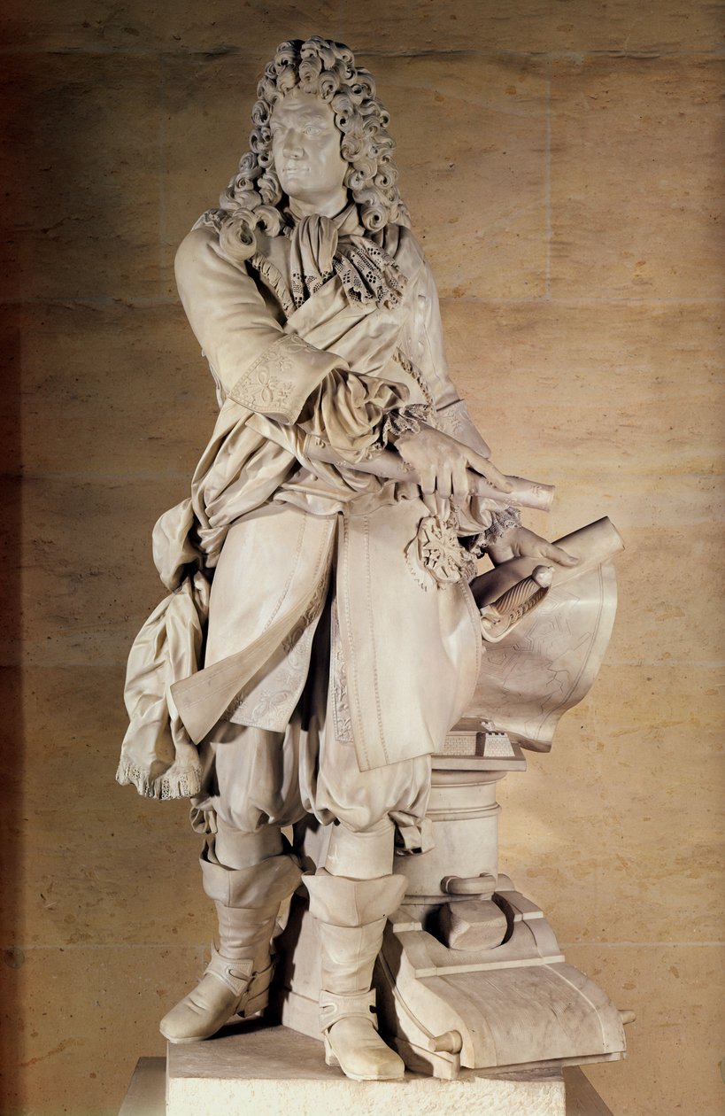 Sebastien Le Prestre de Vauban szobra 1633-1707 1785 márvány alkotó: Charles Antoine Bridan