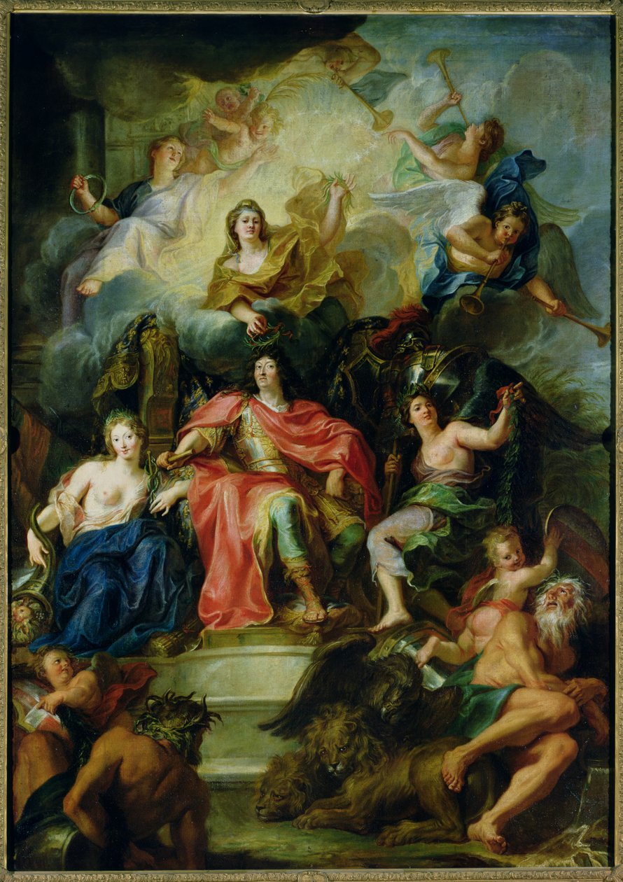 XIV. Lajos (1638-1715) Dicsőség koronázta meg, 1686 körül alkotó: Charles Antoine Coypel