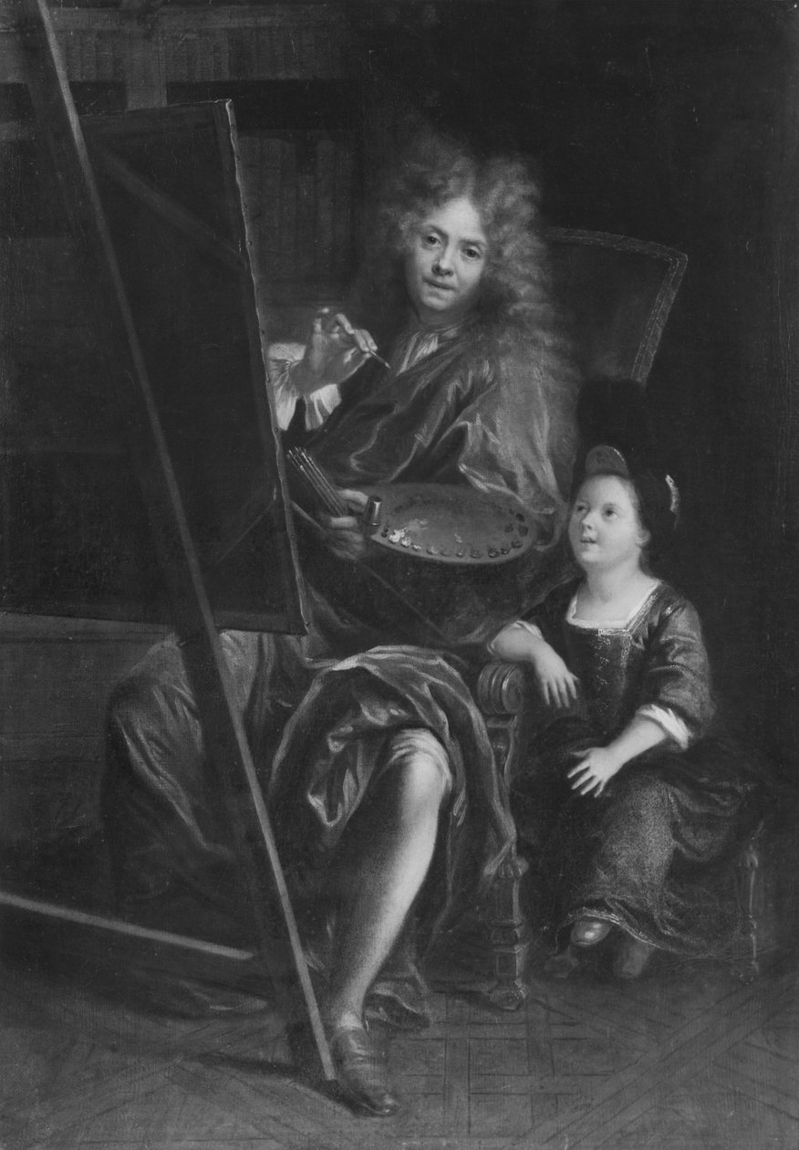 Önarckép Charles fiával alkotó: Charles Antoine Coypel