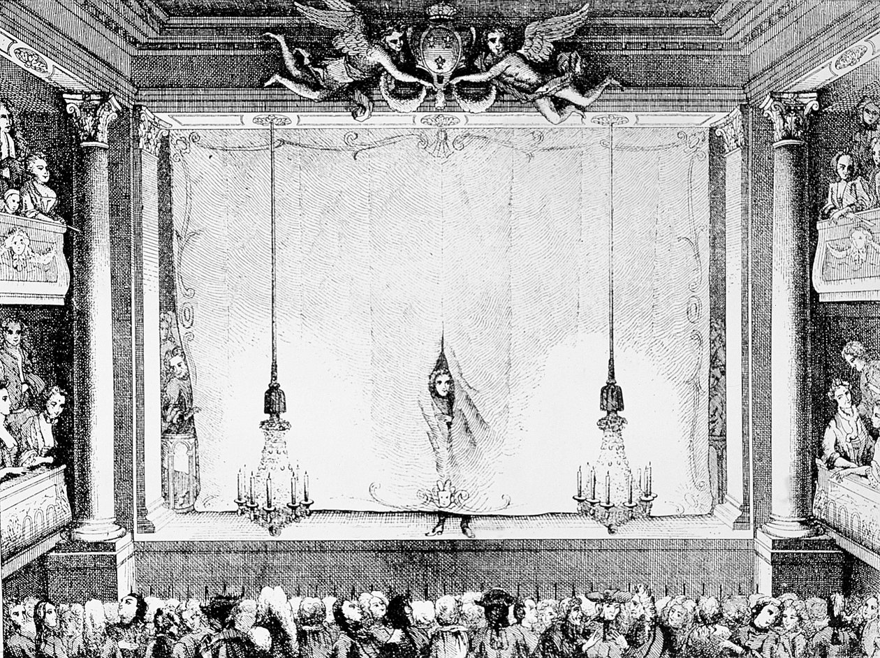 The Comedie Francaise Moliere idején (1622-73) a Palais Royal Auditoriumban alkotó: Charles Antoine Coypel