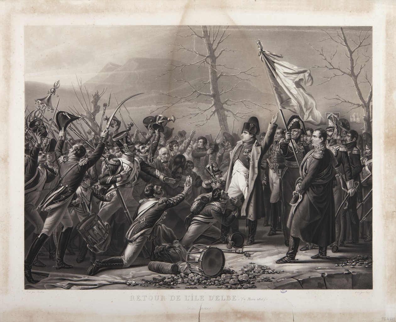 Visszatérés Elba szigetéről, 1815. március 7., Jeuzet metszet alkotó: Carl von Steuben