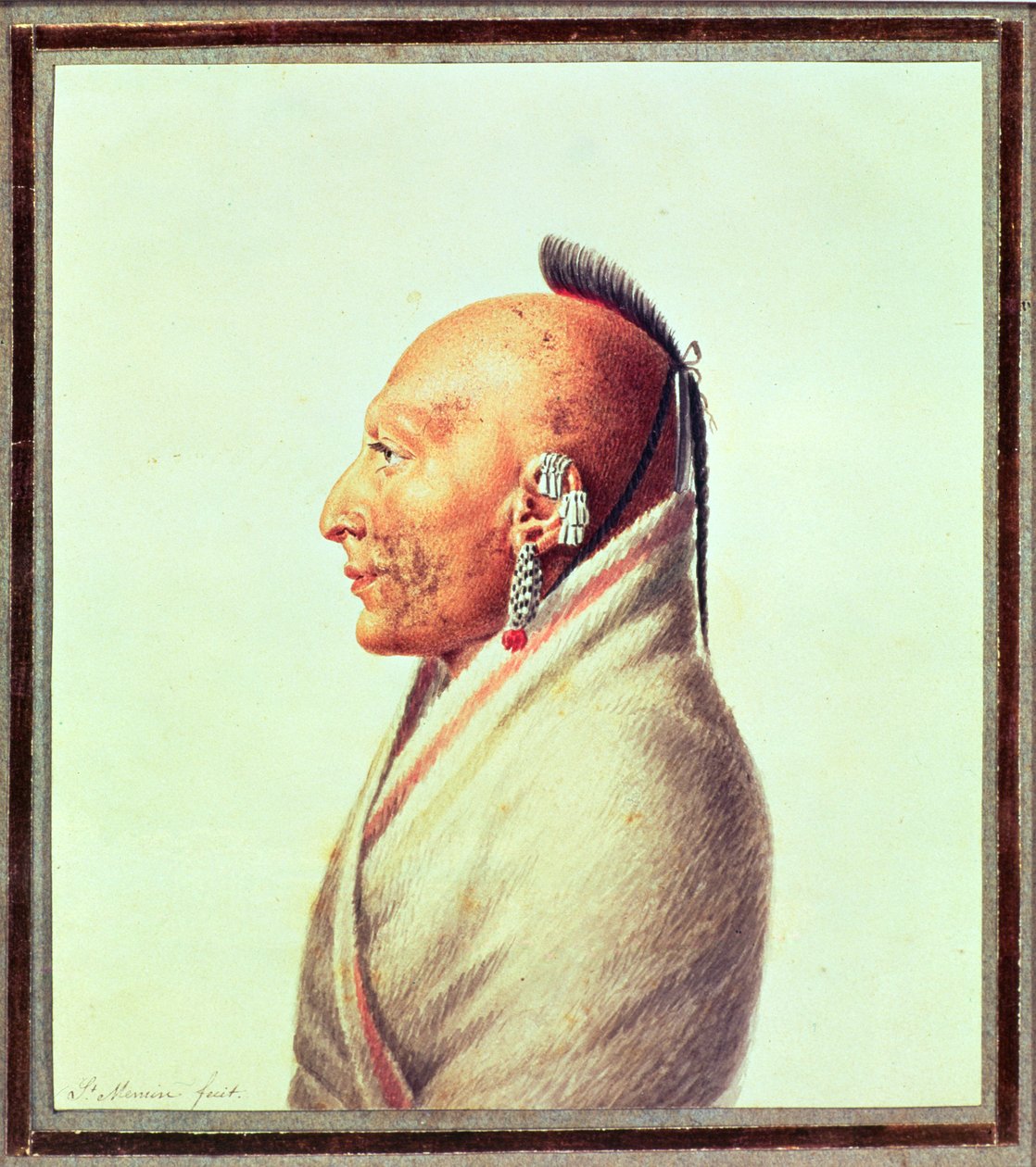 A kis oszágok indiai főnöke, 1807 körül alkotó: Charles Balthazar Julien Févret de Saint Mémin