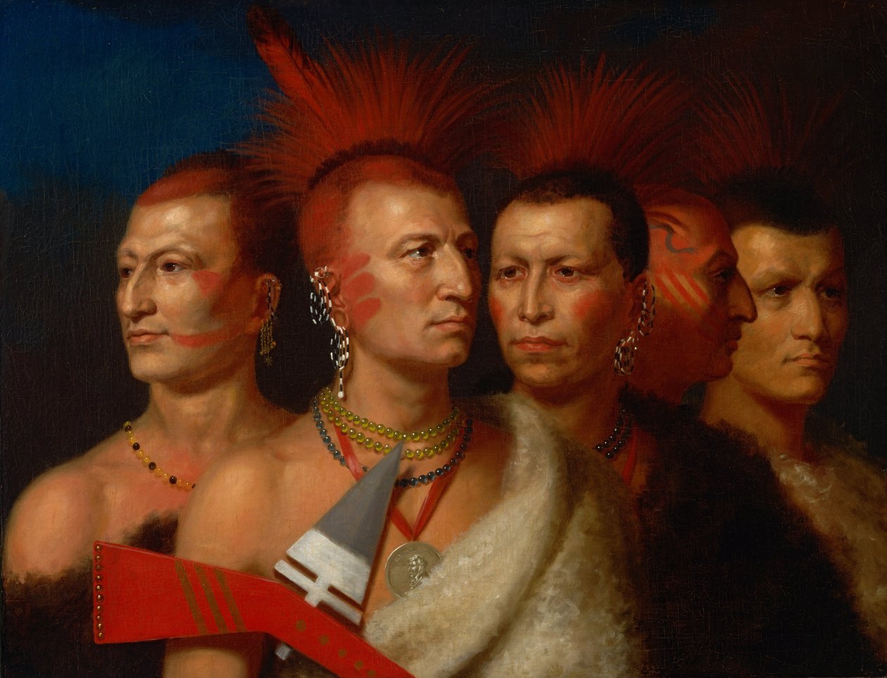 Fiatal Omahaw, War Eagle, Little Missouri és Pawnees alkotó: Charles Bird King
