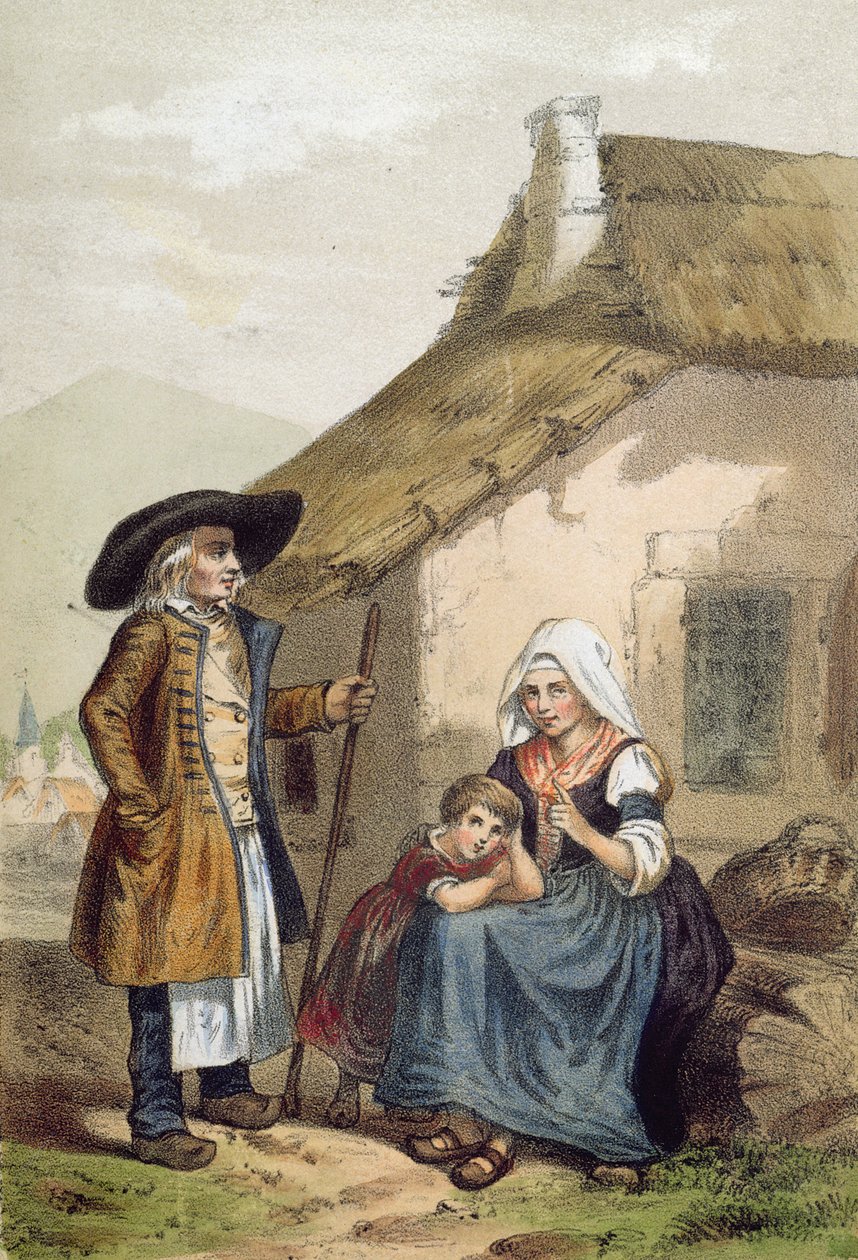 Courpiere gazdái az auvergnei Puy de Dome régióban, 19. század közepe alkotó: Charles Bour