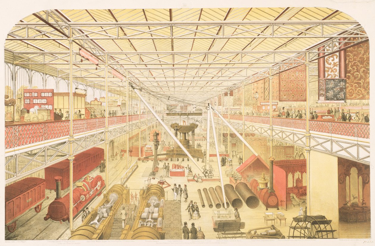 A British Machinery Department, a Great Industrial Exhibition of All Nations 5. osztálya, 1851, a művész által metszett, kocsma. Ackermann und Co., 1851 alkotó: Charles Burton