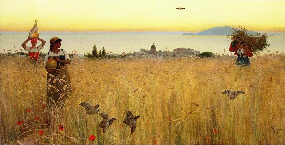 Nők a búzaföldeken, Anacapri alkotó: Charles Caryl Coleman
