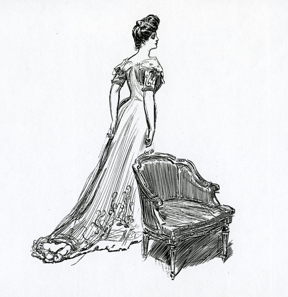 Egy Gibson-lány, 1902 körül alkotó: Charles Dana Gibson